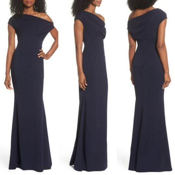 Katie May Dresses & Skirts - Katie May Hannah Blue Off Shoulder Trumpet Dress